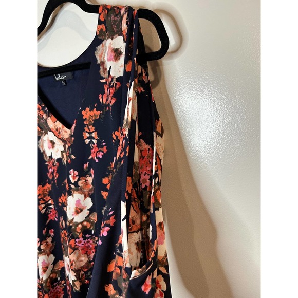 Lulus Mini Long Sleeve Floral Dress with open Sleeves Size Small - Picture 3 of 9